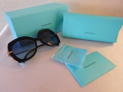 New TIFFANY & Co. TF4169F 54/140 Havana Brown Gradient Acetate Sunglasses -Women - Image 1 of 4