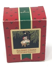 1988 Hallmark Handcrafted Christmas Keepsake Ornament Squeaky Clean - Picture 1 of 5