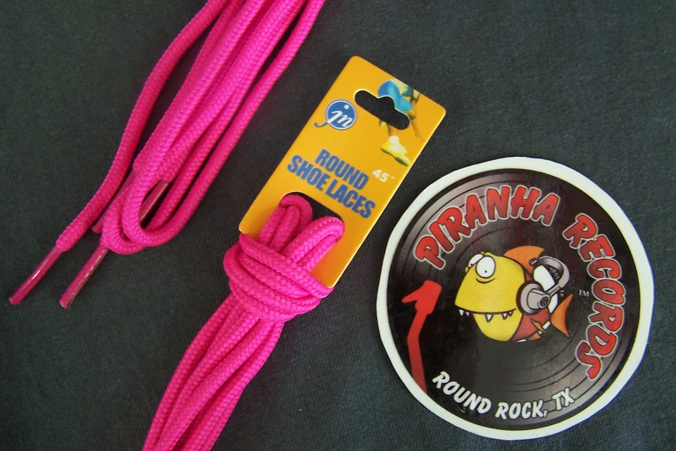 Navy Blue Thin Round 45" /8" JN Shoelaces Shoe Strings Piranha Records