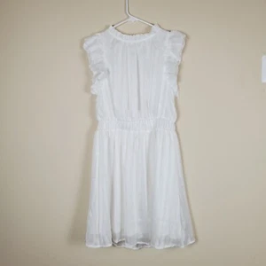 Andree By Unit kurzes Kleid weiß silber gestreift Größe M - Bild 1 von 7