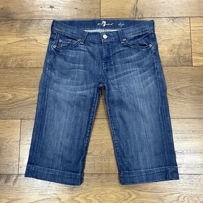 7 Семь для всего человечества шорты женщин 26 додзё заниженной укороченный Flare Бермуды Jean - Изображение 1 из 4