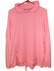 Women's Under Armour Hooded Pullover Heat Gear Running Shirt LARGE FREE SHIP - Picture 1 of 4