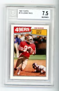 Topps 1987 Rice Jerry 115 49ers Hof San Francisco 2nd Football Year Bgs 7.5 - Picture 1 of 2