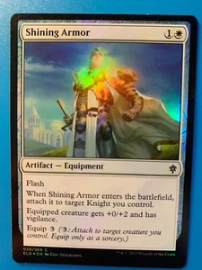 MTG 1x FOIL Shining Armor Throne of Eldraine Pauper Magic the Gathering x1 NM - Picture 1 of 1
