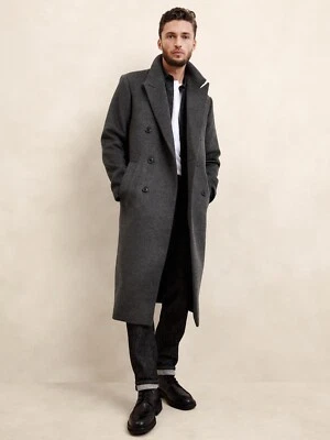 NWT men's Banana Republic double breasted overcoat - size M - Image 1 of 4
