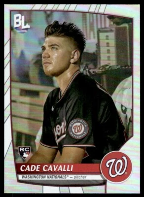 2023 Topps Big League SILVER FOIL Cade Cavalli Rookie Washington Nationals R27 - Image 1 of 2