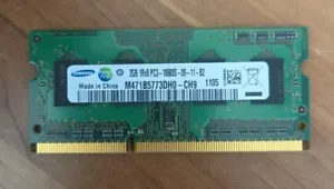 Samsung 2GB 1Rx8 PC3-10600S-09-11-2 M471B5773DH0-CH9 SO-DIMM MEMORY - Picture 1 of 3