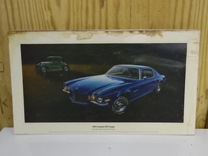 Vintage Chevrolet 1972 Camaro RS Coupe   Dealership Promo cardboard 32x18" - Picture 1 of 5