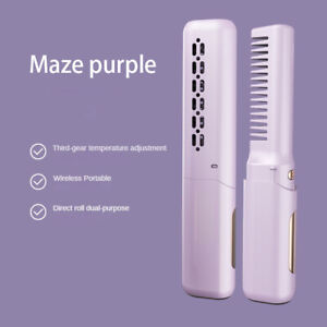 Negative ion Electric Hair Straightener Brush Curler Lazy Comb New 2024