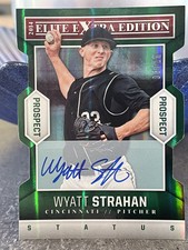 Wyatt Strahan 2014 Elite Extra Edition Prospects Status Emerald Die-Cut /25 Auto