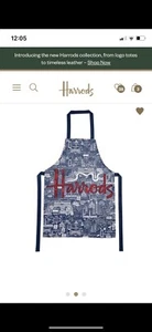 Harrods Picture Font Recycled Apron brand New RRP £25 - Picture 1 of 8