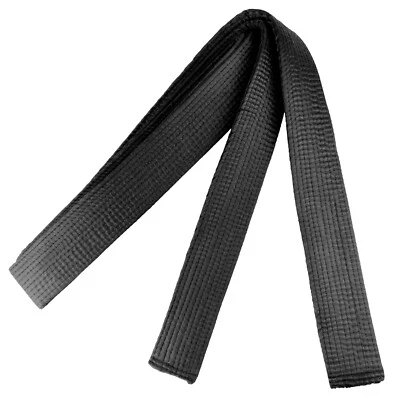 Satin Black Belt Martial Arts Embroidered Custom Karate Taekwondo Jiu jitsu Judo - Image 1 of 4
