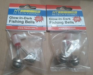 2 Pk. Hi-Tech Fishing Double Bells Glow in the Dark Twin Rod Clip - LFB-1 - Bild 1 von 5