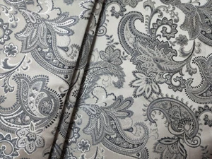 Home Décor Fabric Coordinates - 5 Patterns in Dusty Blue / White / Silvery Beige - Picture 1 of 6