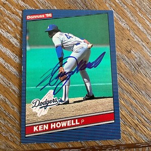 Autographed 1986 Donruss KEN HOWELL. DEC. 2018