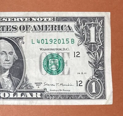 April 19, 2015 (L 40192015 B) Birthday Note $1 One Dollar Bill (4_ / 19 / 2015) - Image 1 of 3