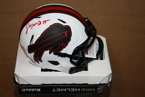 BUFFALO BILLS SEAN McDERMOTT SIGNED AUTOGRAPHED RIDDELL LUNAR MINI HELMET JSA - Picture 1 of 1