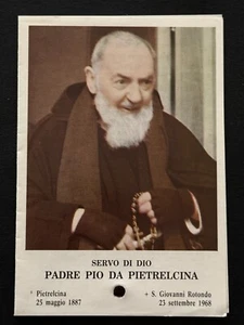 heilige karte reliquie santino reliquie reliquia "PADRE PIO DA PIETRELCINA" - Bild 1 von 2