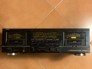 REGISTRATORE A CASSETTE DOPPIA PIASTRA AIWA AD - WX 717 DA RIPARARE VINTAGE - Foto 1 di 4