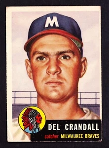 1953 TOPPS #197 DEL CRANDALL BRAVES - Picture 1 of 2