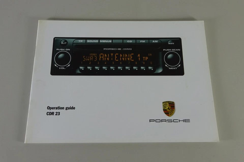 Manual Del Propietario Porsche Radio CDR 23 Para 911 + Boxster - Imagen 1 de 4
