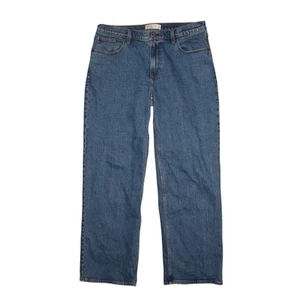 ABERCROMBIE & FITCH $90 The Baggy Low Rise Denim Jean Medium Wash Size 30 - Picture 1 of 3