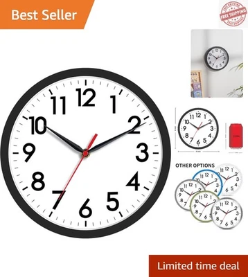 8-Inch Modern Silent Clock - Timeless Design for Bedroom, Bathroom, and Beyond - Image 1 of 4