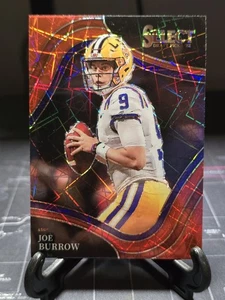 2022 Panini Select Draft Picks Joe Burrow RED LAZER Field Level #141 LSU/Bengals - Bild 1 von 2