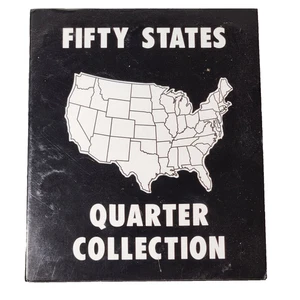 Bandwagon 50 State Quarter Collection Album Empty Display Book Black Hardboard - Picture 1 of 5