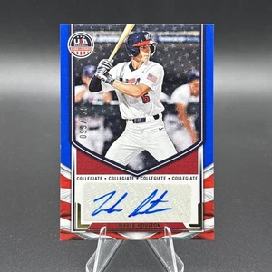 Panini 2025 Stars & Stripes MAREK HOUSTON Blue Auto /100 - USA Baseball RC - Foto 1 di 2