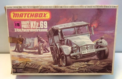 MATCHBOX  USATO 1:76 KIT  MEZZO MILITARE KRUPP PROTZ KFZ.69    ART PK-88 - Immagine 1 di 4
