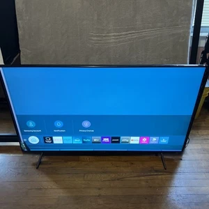 OEM TV Samsung UN55TU700DF with Original Stand Broken LCD on Side Free Ship EUC - Picture 1 of 10