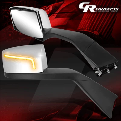 ESPEJO CAPÓ LATERAL LED SECUENCIAL ESTILO L PARA VOLVO VNL 300 400 740 860 2018-2021 Foto 1 de 4