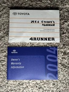Toyota 4 Runner 2004 manual del propietario e información de garantía fabricante original usado en excelente estado - Imagen 1 de 2