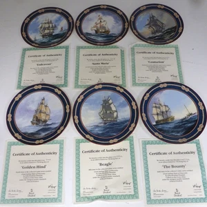 Royal Doulton Sammler Teller x 6 "Great Sailing Ships of Discovery" Echtheitszertifikat - Bild 1 von 16