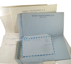 Vintage THE PENINSULA HOTEL HONGKONG BRIEFPAPIER BRIEFPAPIER UMSCHLÄGE & LUFTPOST - Bild 1 von 14