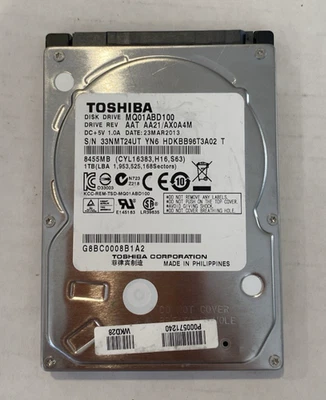Lote 10 discos duros internos para computadora portátil Toshiba 1 TB 5400 RPM SATA 2,5 pulgadas MQ01ABD100 Foto 1 de 4