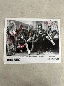 Overkill Band handsigniertes 8 x 10 Original Foto - Bild 1 von 4