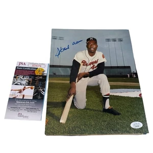 Hank Aaron Signed 8x10 Color Photograph JSA AUTO MLB #44 Atlanta Braves HOF '82! - Picture 1 of 3