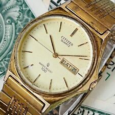 Citizen Quartz 3800-451465 Men's Wristwatch Used in Japan Not Working U97