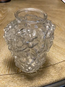Goofus Glas erhabene Trauben antike geprägte gepresste Vase 7,5" EAPG - Bild 1 von 3