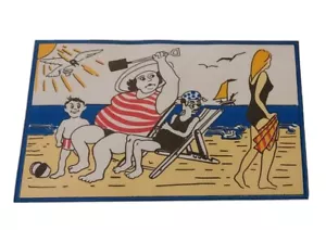 Vintage Strand Aufnäher Patch Label Verzierung Etikett Tasche Kleidung Comedy Meer - Bild 1 von 4