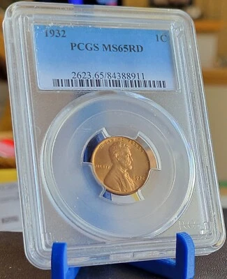 1932 Lincoln Wheat Cent 1¢ - PCGS - MS 65 RD - Image 1 of 2