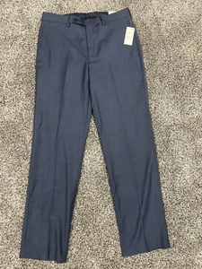 Calvin Klein Mens Dress Pants 32x32 Navy Blue Knit Slim Fit Stretch Waist NWT - Picture 1 of 5