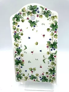 Andrea by Sadek Vines Blackberry Porcelain Cheese Board. Japan. 9.5" X 5" - Picture 1 of 6