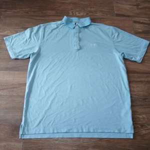 Footjoy Golf Polo Mens Medium Blue Performance Hybrid Flex Sea Scape Golf Links - Picture 1 of 11