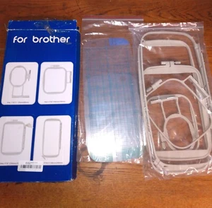 Brother Embroidery 4 Sizes Machine Hoop Set - Transparent Grid Sheets - New - Picture 1 of 3