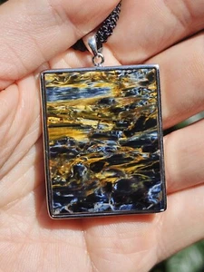 Top Quality Large Pietersite Pendant Necklace - Picture 1 of 12