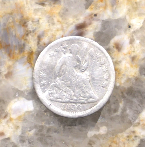 1856 Seated Liberty half dime Cover
