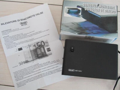 Money Detector MD108V rilevatore banconote controlla falsi ultravioletti 220V 4W - Immagine 1 di 3